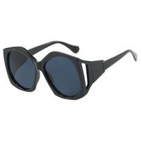 Women's Glasses Sun Protection UV Protection Fashion Personality Y2g Hip Hop Punk Street Shot Concave Shape Party Super Large Rim Hollow Sunglasses