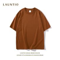 Japanese Casual Summer Five Color Pure Cotton Short Sleeved Couple's Oversize Simple Solid Color T-shirt for Men XXXXL juoda