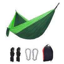 Nylon Color Matching Hammock Outdoor Camping Ultra Light Portable Hanging Hammock Bed Camping Supplies None