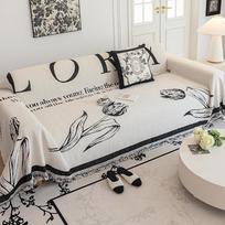 Simple Style High-Grade Sofa Towel All-Inclusive Universal Sofa Cover Dust Cover Non-Slip Woolen Blanket Blanket 180*130cm gray
