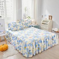 Dekoratyvinis princesės miegamojo lovos sijonas Dvisluoksnis lovos užtiesalas Sijonas Neslystantis čiužinio užvalkalas Lovatiesė Paklodė Čiužinio apsauga 1pc Skirt 120x200cm