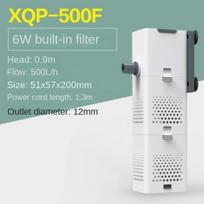 Aquarium filtration pump, three in one circulation pump, no need to change water, built-in oxygen suction for defecation 6W filter XQP-500F gray