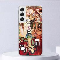 Gustav Klimt Desig minkštas dėklas, skirtas Samsung Galaxy S22 S21 Ultra S20 FE S10 Plus telefono dangtelis S9 S8 + S10E S7 Edge S6 Funda Samsung S21 beige
