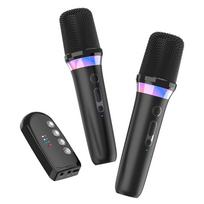 VAORLO Karaoke Wireless Dual Microphone Low Latency Support Eliminate Rriginal Sound Voice Changer For Singing Life With Receiver Dual Microphones juoda