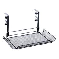 Cable Management Tray Under Desk Offices Sturdy Power Strip Cord Holder Flexible gray