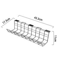 Cable Rack Desk Storage Under Management Wire Tray Trays Organizers Patch Board Iron Basket Organizer Cord Wire Shelf Hider gray