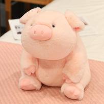 1Pc 30/40/50cm Cartoon Penguin Dinosaur Shiba Inu Pig Plush Toys Funny Animal Pillow Stuffed Soft for Girls Baby Birthday Gifts 30cm gray