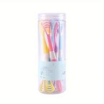 Toothbrush Dense Soft Bristles Ultra-fine Soft Small Wide Head With Tongue Scraper Macaron For Cleaning The Oral Cavity Without Damaging Gums 8pcs įvairiaspalvis