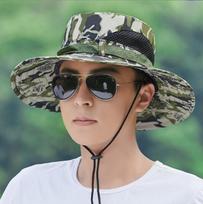 Men Riding Sunshade Big Brim Outdoor Sunscreen Sun Hat Bucket Hats Beach Hiking Fashion Summer Fisherman Hat,Sun Protection Hat black