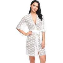 Ladysta Lingerie Chalatas Naktiniai drabužiai Vienas dydis (SML) Free size (S M L) balta