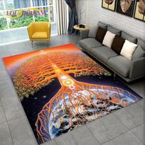 Rainbow 7 Chakra Mandala Bohemia Area kilimėlis, kiliminis kilimėlis svetainės miegamojo sofos durų kilimėliui dekoruoti, jogos minkštas neslystantis grindų kilimėlis 40cm x 60cm orange