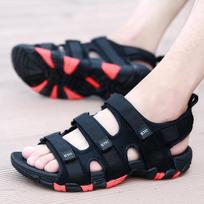 Men Sandals Hook&loop Men's Summer Shoes  Fashion Waterproof Casual Beach ShoesSummer Men Sandals 40 juoda