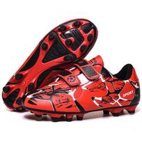 Football Shoes Children's Football Shoes Youth Nails Solid Double M ic Stick Football Shoes Training Children Football Boots 29 raudona