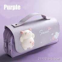 3D Kawaii Pencil Case Girls Decompression Pen Pouch Cute Waterproof School Supplies Aesthetic Organizer Box  Korean Stationery pink