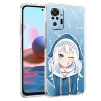 Phone Case For Xiaomi Poco X3 NFC M3 F3 Redmi Note 9S 9 8 10 Pro 7 8T 9C 9A 8A K40 Clear Cover Anime Gawr Gura Hololive shark Redmi 8 gray