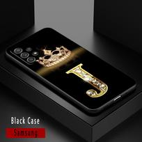 Case For Samsung Galaxy A72 A52 A53 A71 A91 A51 A41 Note 20 Ultra 8 9 10 Plus 5G Cases Cover Golden Diamond Crown Letter A I J L Samsung Note 8