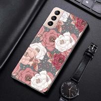 Phone Case For Samsung Galaxy S21 S20 Ultra S10 Plus Lite S21 S20 FE 5G S10e S9 S8 S7 Edge Silicon Shell Rose Pink Heart Pattern Samsung S21 FE white