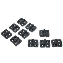 30*40mm Hinges 4mm ABS Black Good Toughness Longevity 10pcs
