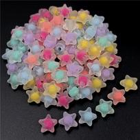 Creative Butterfly Pentagram Core-spun Star Pendant 20pcs Matte Beads Exquisite Fashion for Jewelry Making DIY Accessories Sandwich Star