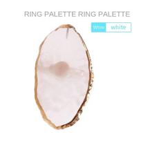 1 Pcs Resin Stone Color Nail Art Ring Palette Finger Ring Plate Acrylic UV Gel Polish Cream Foundation Mixing Nail Accessories white
