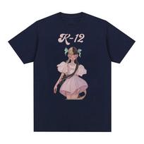 Mieli Juokingi Melanie Martinez Animaciniai grafiniai marškinėliai Vyriški Moteriški Retro mados marškinėliai trumpomis rankovėmis Kasdieniai medvilniniai negabaričiai marškinėliai XXXL juoda