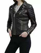 Black Women Soft Genuine Lambskin Real Leather Party Stylish Slim Fit Jacket S juoda