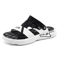 Casual Flip-Flops Men'S Summer Non-Slip Outdoor Sandals Light Fashion Comfortable Men'S Shoes Beach Walking Flip-Flops 40 black