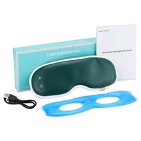 Akių masažuoklis Smart Eye Mask Vibrator Hot Compress Wireless Eye Care Šildomas daugkartinio naudojimo įrenginys USB įkrovimas žalia