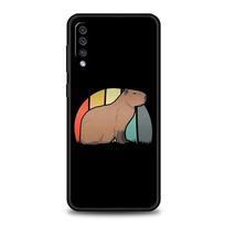 Mielas animacinis kapibaros telefono dėklas Samsung Galaxy A52 A14 A50 A70 A30 A40 A20S A20E A02S A12 A22 A34 A42 A32 5G A54 A04s dangtelis Samsung A10s brown