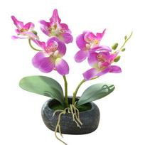 Dirbtinio drugelio orchidėjų bonsai netikrų gėlių modeliavimo namų biuro dekoras violetinė