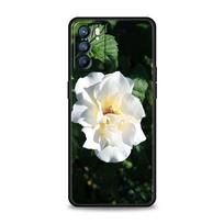 Rose Flowers Botanic Phone Case For Oppo Find X5 A54 A53 A52 A9 2020 A15 A95 A16 A76 A74 A12 Reno7 SE Reno6 Pro 5G Soft Cover Oppo A15 black