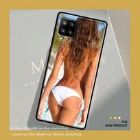 Seksualūs bikini apatiniai mergaitei Samsung Galaxy A54 A34 A53 A73 A33 A23 A13 A51 A71 A12 A22 A32 A42 A52 A14 telefono dėklas Samsung A24 4G brown