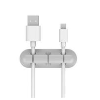 3/5/7 Clips Kabelių vyniotuvas Stalinis lipnus USB įkrovimo kabelio laikiklis Vielu apvyniotas laido stalo organizatorius Biuro reikmenys white