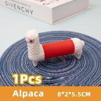 3D Švytintis Pop Vamzdelis Žaislas Silikoninė Alpaka Vienaragis Stumk Jį Burbuliniai Rutuliukai Dekompresinis Vamzdelis Antistresinis Fidget Vaikams Suaugusiems Dovanos white