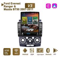 9.7'' Android Automobilinis Radijas Ford Everest Ranger & Mazda BT50 2007-2011 2 DIN Tesla Vertikalus Ekranas Carplay Automagnetola Multimedijos Grotuvas 2+32GB white