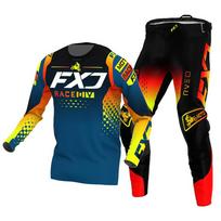 Motocross Jersey & Pant Kits lenktynių kostiumas Racer Gear Set Off-road MX Enduro MOTO Vyriški rinkiniai Moterų kalnų kalnų motociklų kombinacija M-32 blue