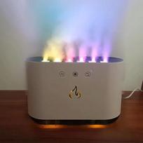 7 color LED Aromatherapy Essential oil humidifier Ultrasonic fog generator Aroma diffuser Cool Mist Maker Flame Lamp Difusor white