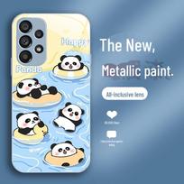 „Panda mielas skysto stiklo dėklas, skirtas Samsung S10/S20/S23 Ultra – nacionalinio lobio dizainas, apsauga nuo kritimo“ S20 Plus