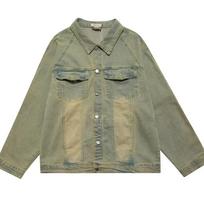 Hong Kong Flavor Retro Denim Women Spring and Fall Niche High Street Loose Versatile Jacket Top Ins Tide Plus Size XXL geltona