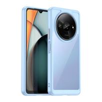 Skaidrus spalvotas TPU dėklas Xiaomi Redmi A3 13C 12C 11A 10C Redmi 12 5G Apsauginis skaidrus smūgiams atsparus pilnos apsaugos dangtelis For Redmi A3 mėlyna