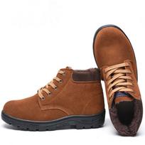 Winter Warm Safety Protective Work Shoes Labor Protection Shoes Men's Cotton Shoes Anti-Smashing and Anti-Penetration Wear-Resistant 35