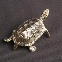 Retro Brass Longevity Tortoise Desktop Ornaments Copper Animal Craft Decorations black