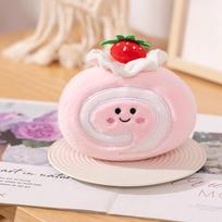 Mielas braškinis matcha šokoladinis šveicariškas vyniotinis lėlė animacinis pliušinis žaislas lėlė 14*10cm(0.06kg)