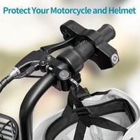 2 motociklo droselio ir šalmo užraktų pakuotė, AUCARAUTO motociklų ir šalmų apsaugos nuo vagystės tvirto lydinio užraktai, tinka 2 Pack Motorcycle Lock black
