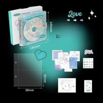 Rosyposy Subprekės ženklas Oops O Diskas Vintažinis CD Albumas Polaroid Maža Kortelė Atlenčiamas Albumas violetinė