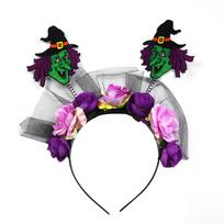 Witch Headband Children Dress Up Flower Headwear Hair Accessories for Children Witch Costume Supplies Props