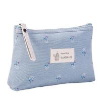 Fashion Floral Cosmetic Bag Canvas Women Travel Make Up Bags Zipper Pouch Japan Style Female Toiletry Wash Bag New