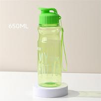 650 ml vandens puodelis sportinis vandens butelis, pora vandens puodelis, plastikinis nešiojamasis vandens konteineris, apsaugantis nuo kritimo lauko virvės vandens butelio dovanų puodelis 650ml žalia