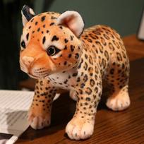 25 /30cm Gyvas Miško Leopardas Pliušiniai Kimšti Žaislai Imituoti Gyvūnai Gepardo Lėlės Vaikams Gimtadienio Kalėdų Dovana Kūrybinga Lėlė about29-30cm brown