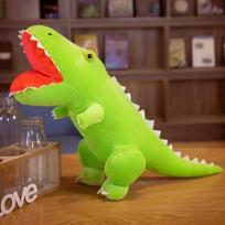1vnt 55/70cm Animaciniai filmukai, stovintys dinozaurų pliušiniai žaislai Mieli atvira burna tiranozauro pagalvė Gražios dino lėlės vaikams Kalėdų dovana vaikams 55cm žalia
